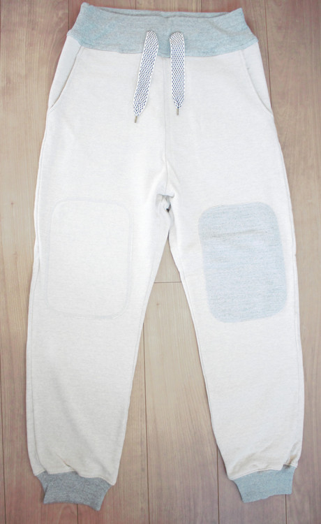 KAPITAL TOP Fleece Knee Patch Sweat Rib Pants K2109LP052