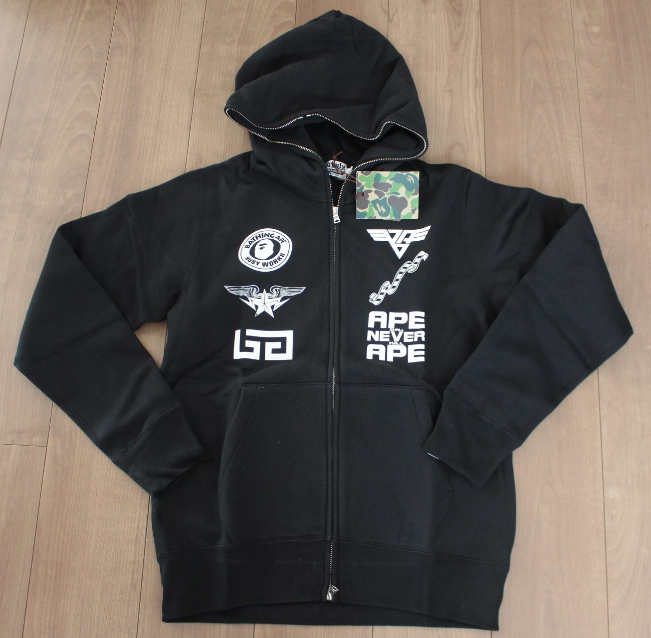 Zip Up Hoodie Multi Logo S