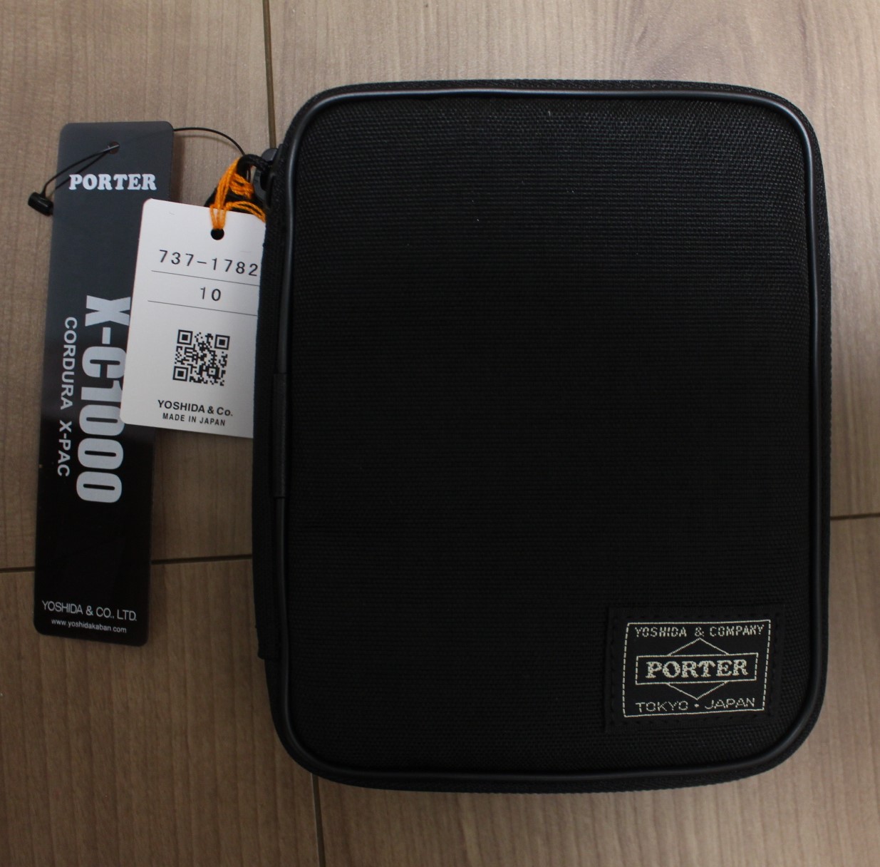 未使用 タグ付き PORTER HYBRID PASSPORT CASE YOSHIDA PORTER HYBRID Travel PASSPORT CASE Black 737-17825 Made in