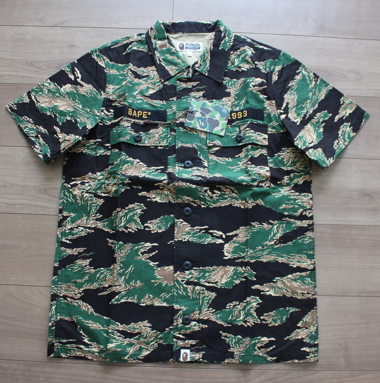 BAPE TIGER CAMO ARMY SHIRT S/S 1C20-131-001 - Fashionship