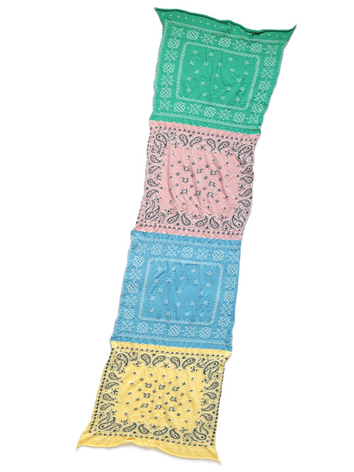 KAPITAL Scarves Wool Pastel Bandana Cross Muffler