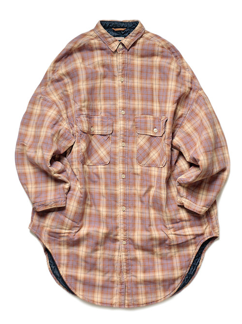 Flannel Check x Quilting Slappy Shirt Coat K1810LS162EK-1019