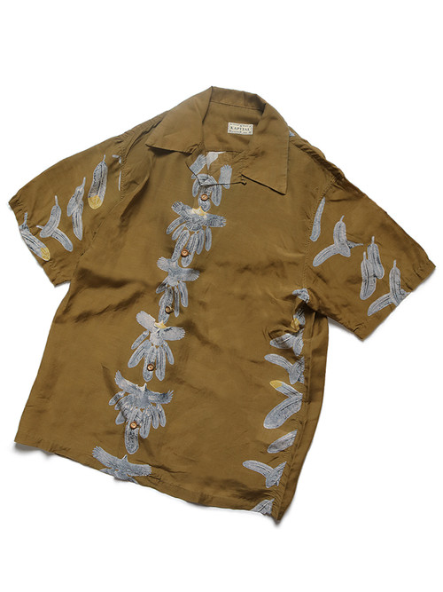 キャピタル EAGLE JEWEL ALOHA ブラウン オープンカラーシャツ EK1046_1__17189.1618525461.500