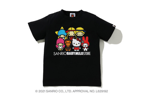 Hello Kitty & Bape tシャツ　90 White Bape Hello Kitty X Baby Milo tee shirt. Super | Depop