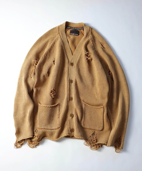 NUMBER (N)INE Tops RIPPED KNIT VINTAGE CARDIGAN NUMBER (N)INE Tops RIPPED KNIT VINTAGE CARDIGAN