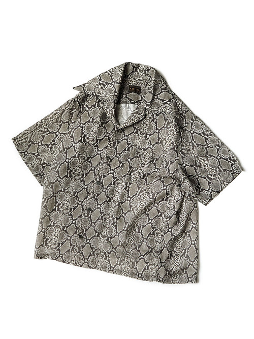 KAPITAL Shirt (Short Sleeve) Silk Rayon Snake Pattern Rangle