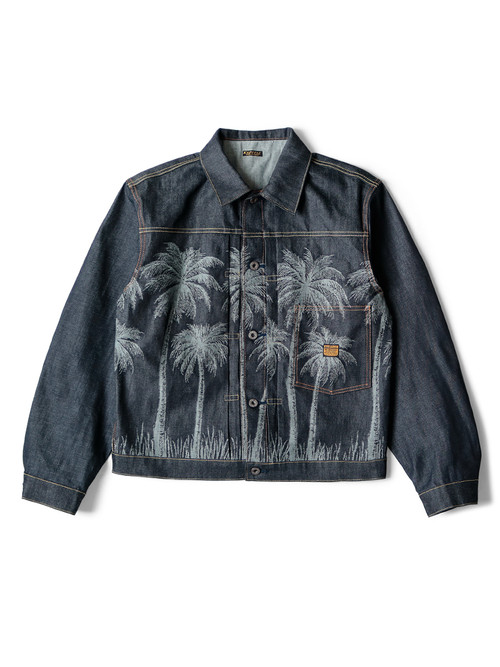 KAPITAL Jacket 12Oz Palm Tree Jacquard Denim 1ST JKT