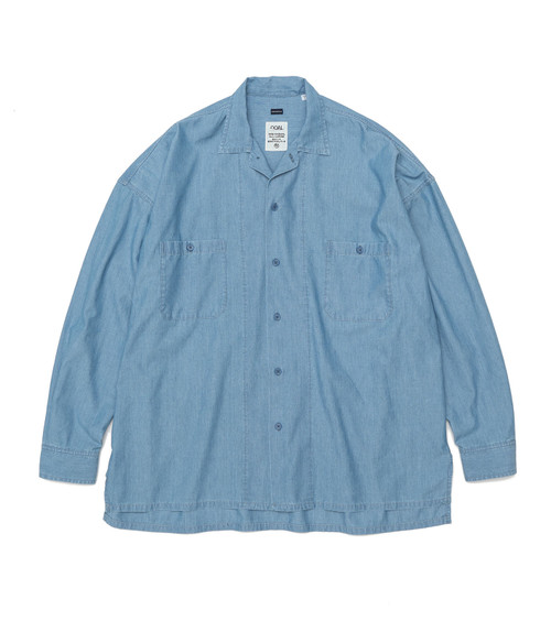 nanamica SHIRT Open Collar Chambray Shirt Online Shop to