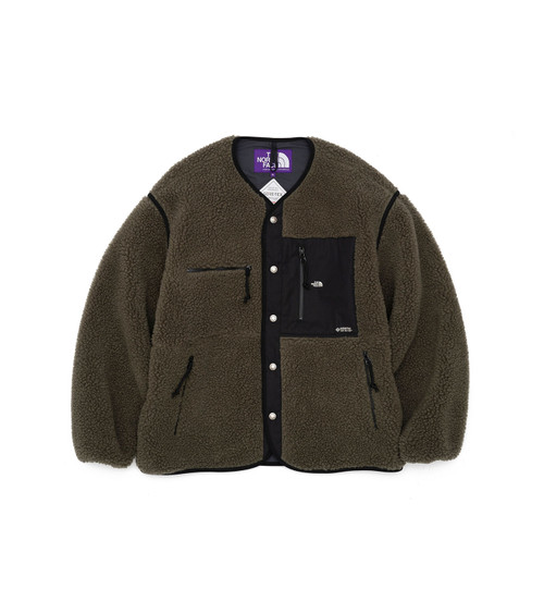 THE NORTH FACE PURPLE LABEL JACKET Wool Boa Fleece Field Cardigan