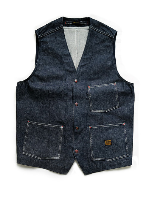 KAPITAL Vest 13Oz Denim Rookie Waistcoat