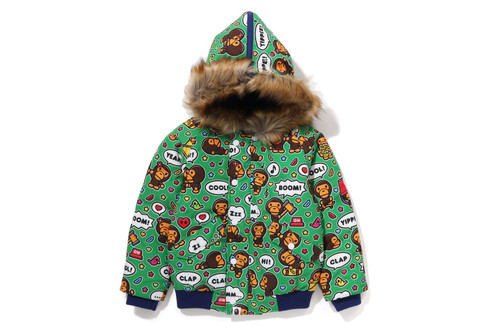 BABY MILO SPEECH BALLOON HOODIE DOWN JACKET 2I80-344-001