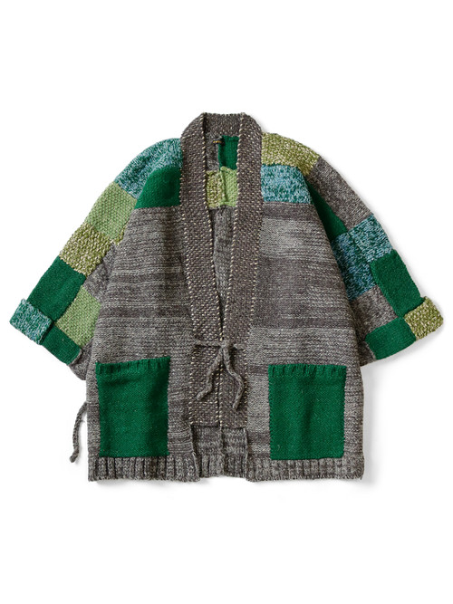 KAPITAL Knit Sweater 3G Wool Hand Knit TUGIHAGI KESA Cardigan