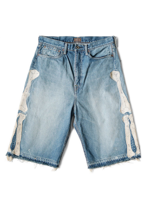 パンツ KAPITAL 14OZ Black DENIM 5P SHORT PANTS KAPITAL 14oz Bone Denim 5P Shorts | Gray | SVD