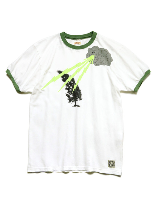 KAPITAL T-Shirt 20/- Tenjiku Ringer T (Thunder &Amp; Conifer pt)