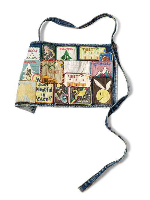 KAPITAL GOODS 14Oz Black Denim 2Way ad Apron (RAINBOWY
