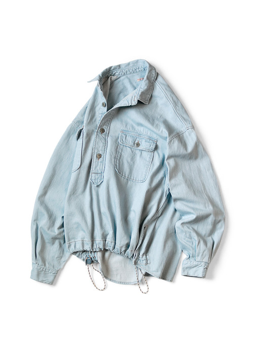 ジャケット・アウター Ameri DETACHABLE SLEEVE DENIM SHIRT Elvis jacket | Bleached-out denim | A.P.C. Ready-to-Wear
