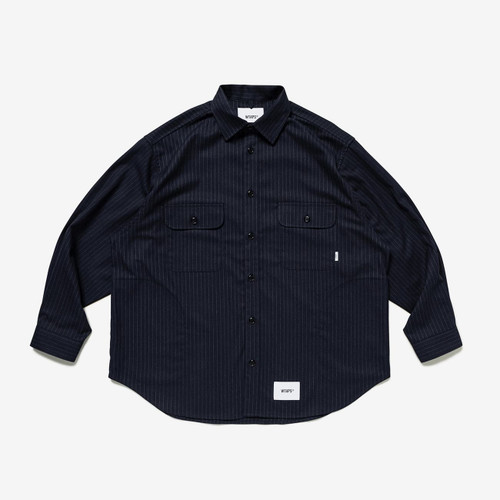 WTAPS Shirt WCPO 01 / LS / PLRA. TWILL. TEXTILE