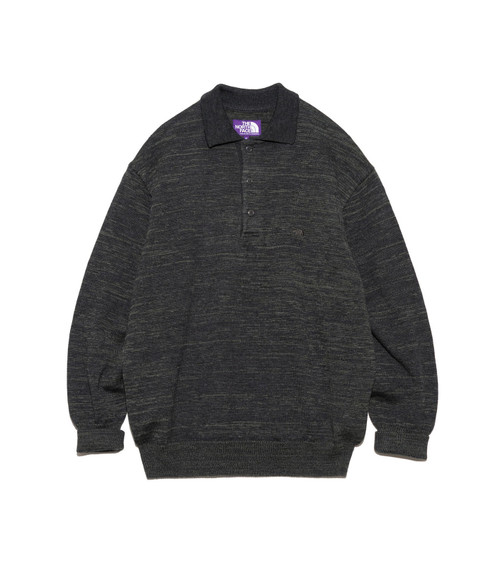 THE NORTH FACE PURPLE LABEL KNIT Merino Field Striped Polo Sweater