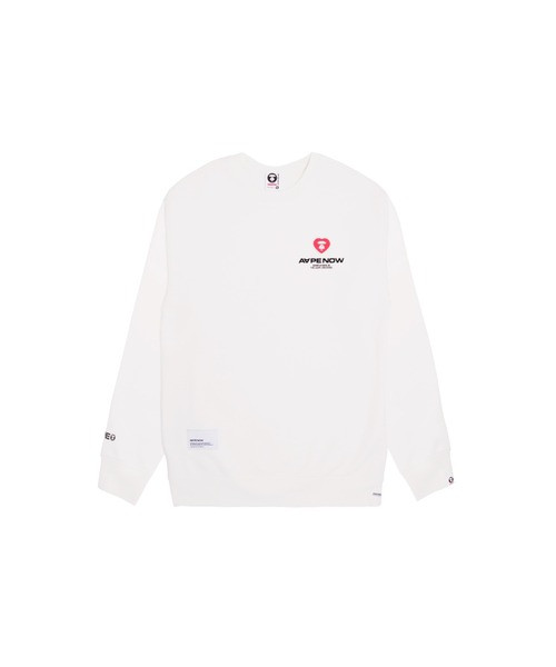 AAPE MEN NOW HEART CREW NECK SWEAT