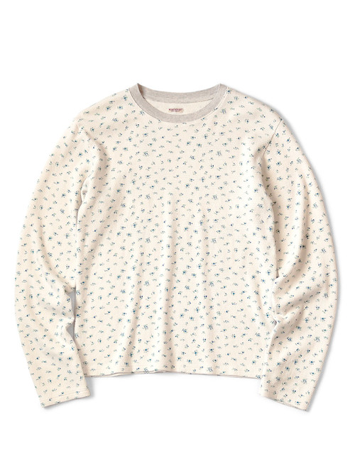 Kapital Waffle Jersey High Neck Long T-shirt (PEACE Embroidery)