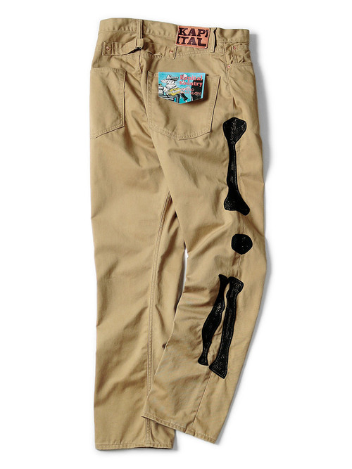 パンツ KAPITAL Chino Mexican Tuxedo 5P EK-153 Kapital Chino MEXICAN TUXEDO 5P OKAGILLY | Beige | Canoe Club