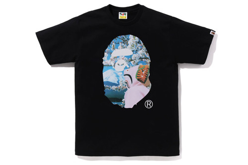 BAPE T-SHIRT SAKURA APE HEAD PHOTO TEE #1