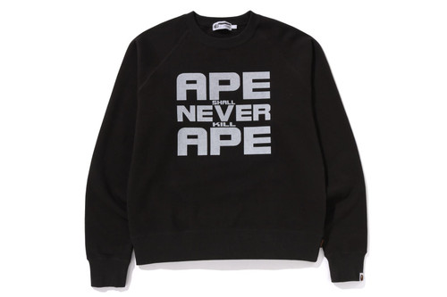 BAPE CUT AND SEWN APE SHALL NEVER KILL APE CREWNECK