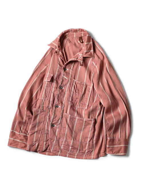 KAPITAL Jacket Linen Phillies Stripe CACTUS Coverall