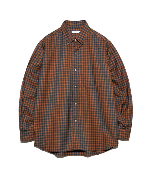 nanamica SHIRT Button Down Wool Plaid Shirt Online Shop to