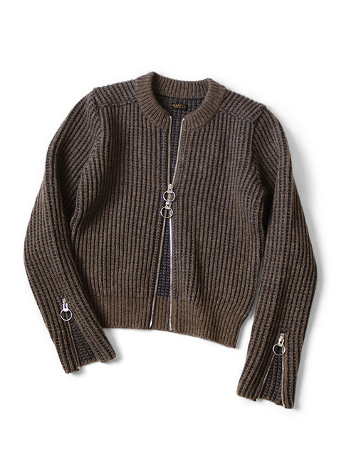 Rib Knit Short Cardigan ZZF0159