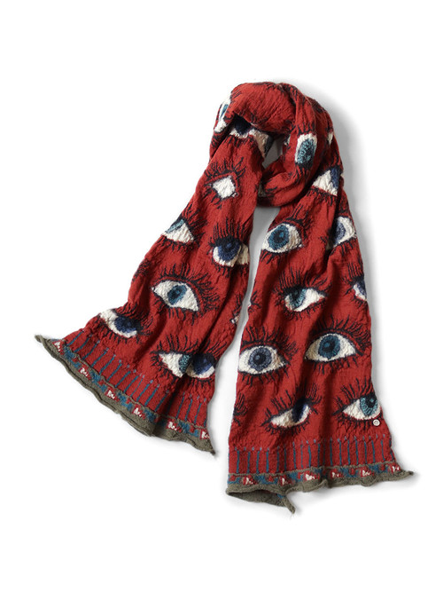 KAPITAL Scarves SPEAKEASY HAPPY Felted Wool Muffler
