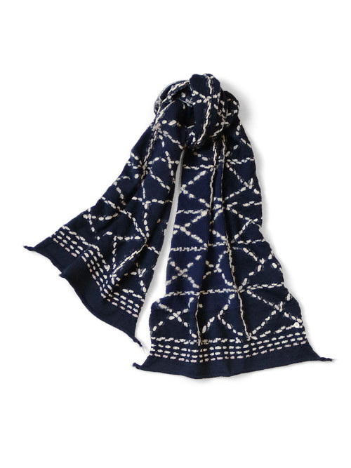 KAPITAL Scarves Felted Wool Sashiko HAPPY Scarf