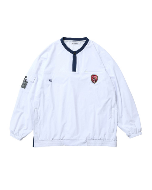 Evisen Skateboards JACKET PHEASANT WARM UP CREW - WHITE