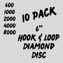  6-Inch Diamond Flat-Hone Discs (10-Pack) – Hook-and-Loop Sharpening Pads for Hamaguri Systems 