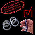Shear Fanatic™️ Scissor Rainbow Bamboo Floral Professional Hair Cutting Shears, image of interchangeable hair cutting shear inserts and a hand holding a colorful shear.