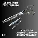 No Line Series 30-tooth double texturizing shears — seamless blending