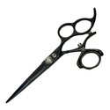 Black Titanium 3 Hole Swivel Shear - Premium Ergonomic Hair Cutting Scissors
