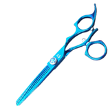 Shear Fanatic®️ Craft Series Twister Blue 35 Tooth Swivel Texturizer