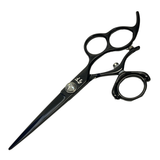 Black Titanium 3 Hole Swivel Shear - Premium Ergonomic Hair Cutting Scissors