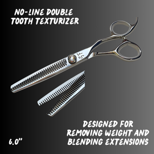 No Line Series 30-tooth double texturizing shears — seamless blending