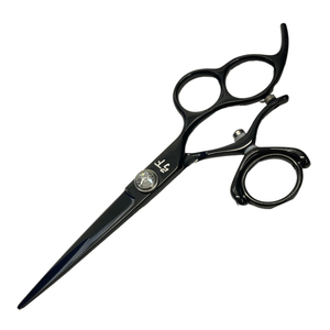 Black Titanium 3 Hole Swivel Shear - Premium Ergonomic Hair Cutting Scissors