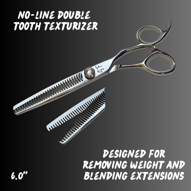 No Line Series 30-tooth double texturizing shears — seamless blending