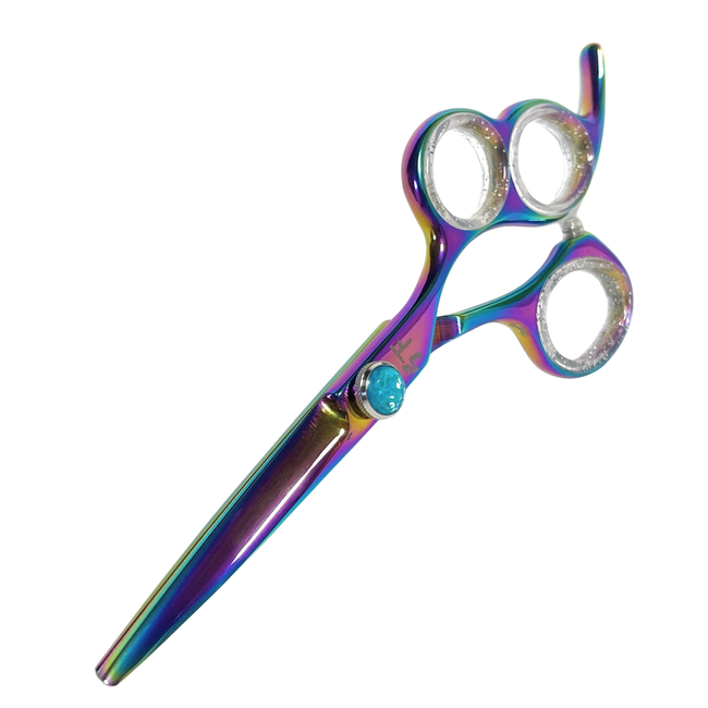 Shear Fanatic®️ Pro Series 3 Hole Rainbow Hair Cutting Shears