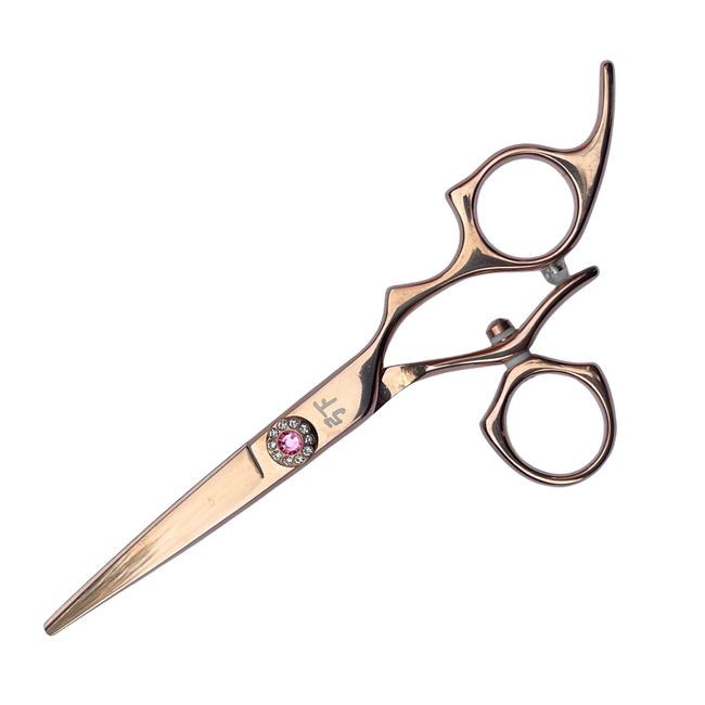 Professional Swivel Shears – Rose Gold Ergonomic Thumb
