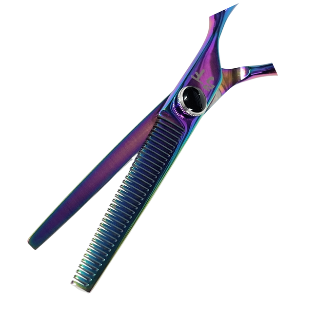 Shear Fanatic®️ Pro Series Rainbow 3 Hole 30 Tooth Texturizing Shears