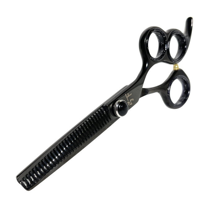 Shear Fanatic®️ Pro Series Black 3 Hole 30 Tooth Texturizing Shears