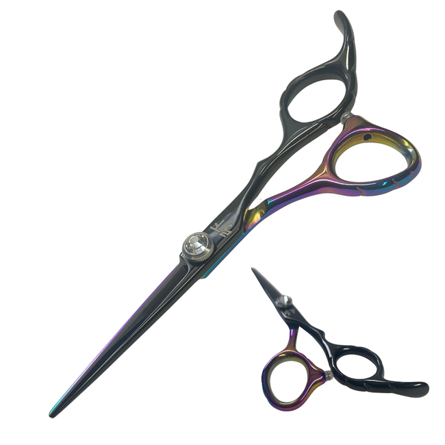 Rainbow & Black Professional Hair Cutting Shears – Japanese Steel
