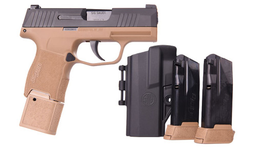 SIG SAUER P365 9MM BK/FDE 15+1 TACPAC