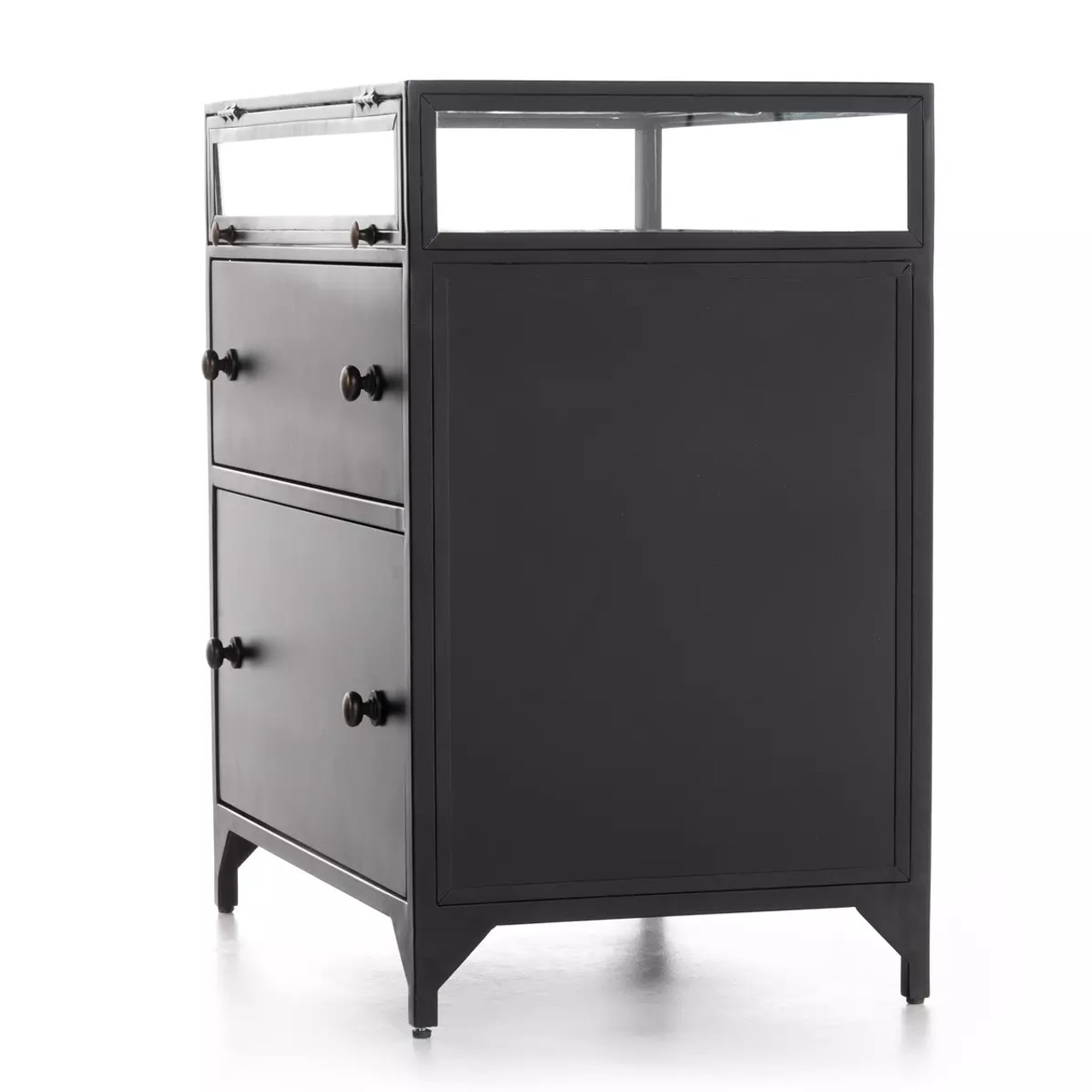 Four Hands Shadow Box Nightstand - Black