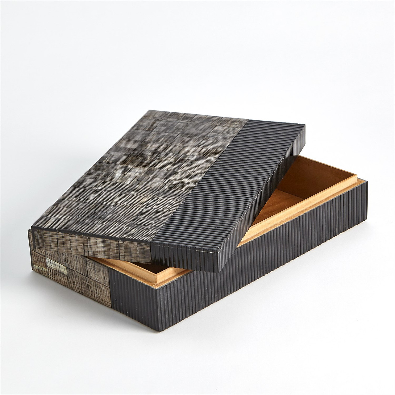 Studio A Gilles Ribbed Horn/Resin Box - Med